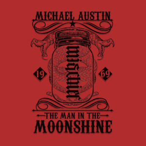 Mischief/Mayhem Ambigram - Short Sleeve T-shirt - Red Design
