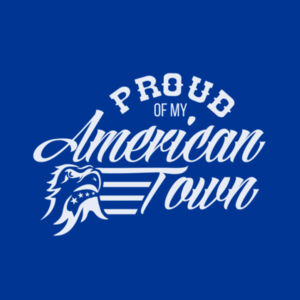 Proud of My American Town - Short Sleeve T-shirt - Royal Blue Design