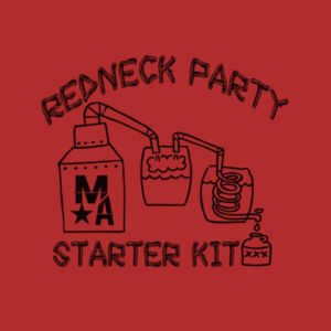 Redneck Party Start Kit - Short Sleeve T-shirt - Red Design