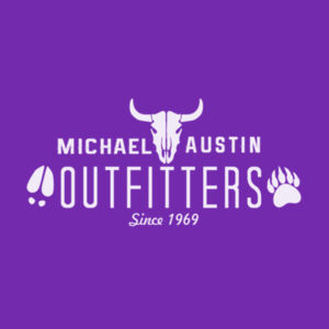 Michael Austin Outfitters - Women's Short Sleeve V-neck T-shirt - Purple Design