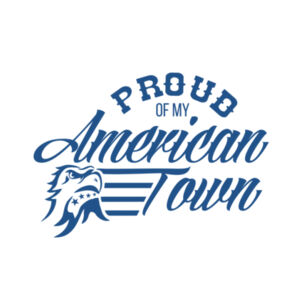 Proud of My American Town - Women's Short Sleeve V-neck T-shirt - White Design