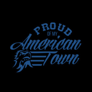 Proud of My American Town - Women's Racerback Tank Top - Black Design