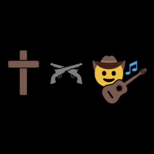 God, Guns and Country Music - Short Sleeve T-shirt - Black Design