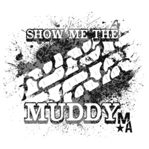 Show Me The Muddy - 3/4 Sleeve Baseball T-shirt - White/Black  Design