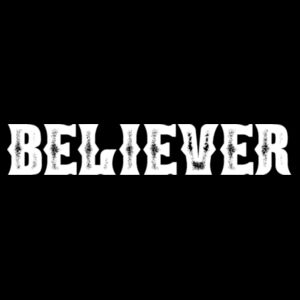 BELIEVER - PREMIUM MEN'S PULLOVER HOODIE  - BLACK Design