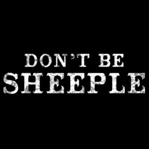 DON'T BE SHEEPLE - PREMIUM WOMEN'S CROPPED PULLOVER HOODIE - BLACK - Z21PQ9 Design