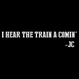 I HEAR THE TRAIN A COMIN' - PREMIUM UNISEX SNAPBACK TRUCKER HAT - BLACK Design