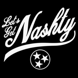 LET'S GET NASHTY - PREMIUM WOMEN'S CROPPED HOODIE - BLACK Design