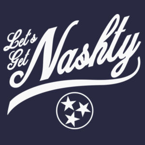 LET'S GET NASHTY - PREMIUM MEN'S S/S TEE - NAVY BLUE Design