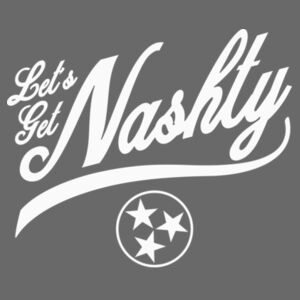 LET'S GET NASHTY - PREMIUM MEN'S S/S TEE - CHARCOAL GRAY HEATHER Design