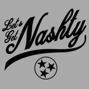 LET'S GET NASHTY - PREMIUM MEN'S S/S TEE - LIGHT GRAY HEATHER Design