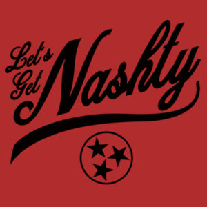 LET'S GET NASHTY - PREMIUM MEN'S S/S TEE - RED Design