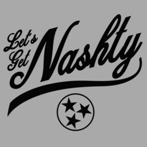 LET'S GET NASHTY - PREMIUM MEN'S S/S TEE - LIGHT GRAY HEATHER Design