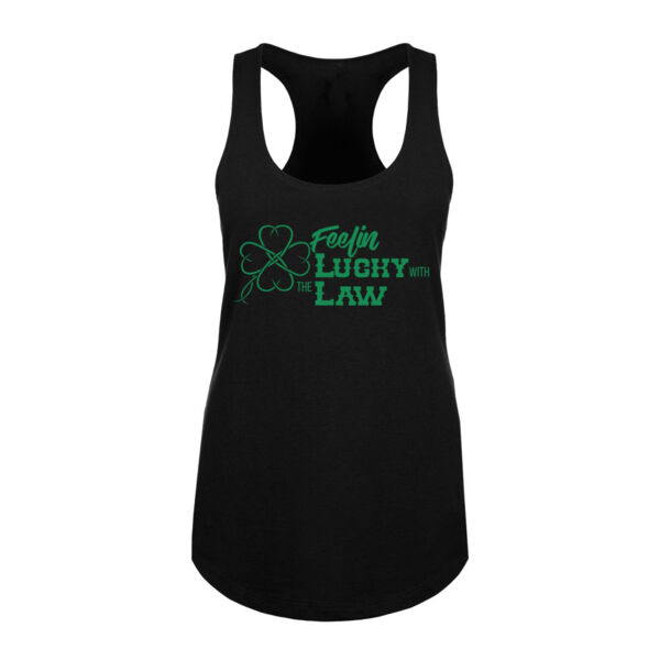 Feelin' Lucky - Women's Racerback Tank Top - Black Thumbnail