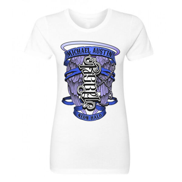 Rebel / Angel Ambigram - Women's Short Sleeve Crew Neck T-shirt - White Thumbnail
