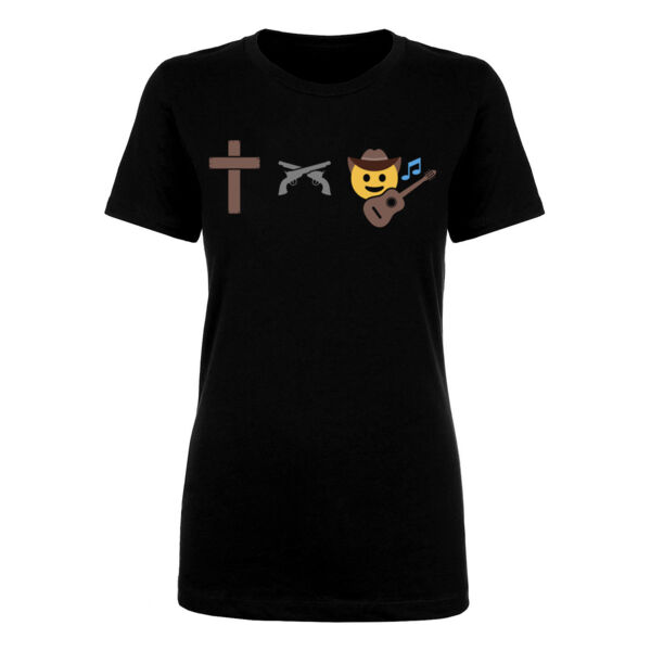 God, Guns and Country Music - Short Sleeve T-shirt - Black Thumbnail