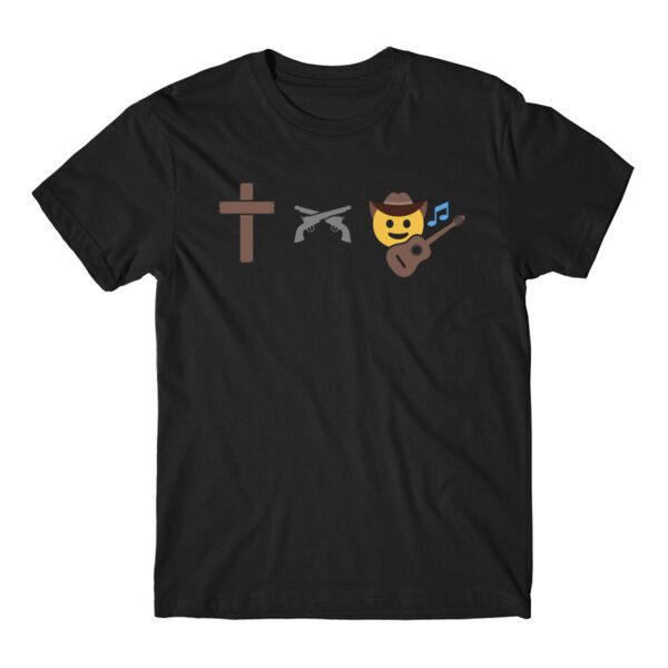 God, Guns and Country Music - Short Sleeve T-shirt - Black Thumbnail