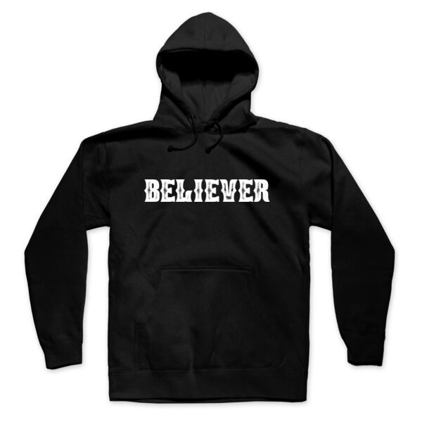 BELIEVER - PREMIUM MEN'S PULLOVER HOODIE  - BLACK Thumbnail