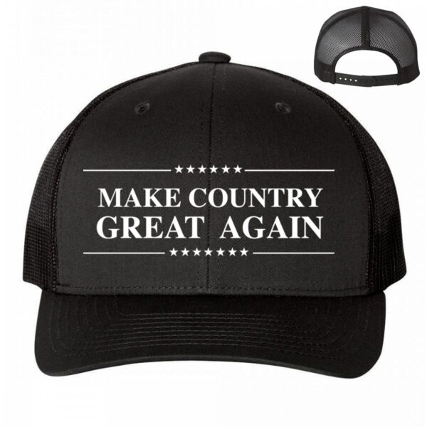 MAKE COUNTRY GREAT AGAIN - PREMIUM UNISEX HAT - BLACK Thumbnail